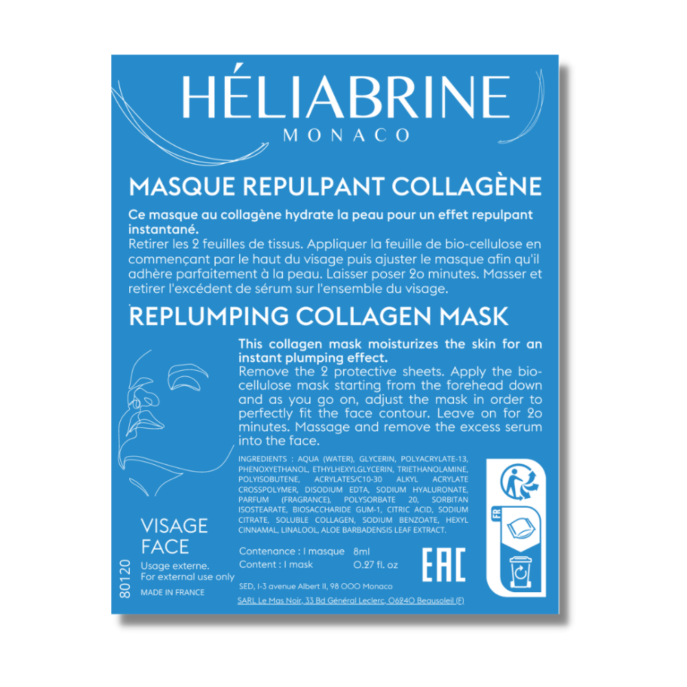 Heliabrine masque repulpant collagene