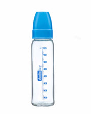 Dodie biberon col étroit verre 240 ml bleu lagoon