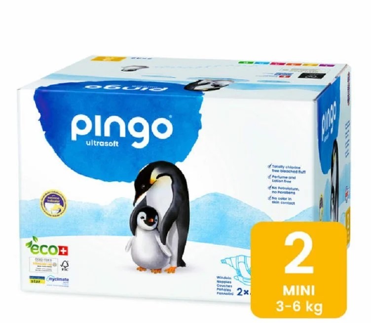 Pingo Couches Mini taille 2 (3-6 kg) carton 2 sachets de 42 couches
