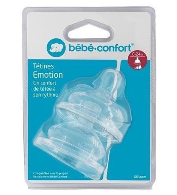 Bébé Confort tétine col large débit lent x2