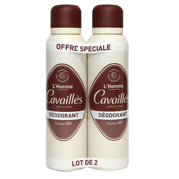 Rogé cavaillès pack deo soin dermato homme spray 150 ml x2