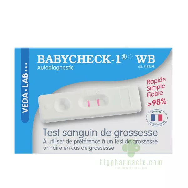 Veda.Lab Babycheck-1 WB Test Auto-diagnostic de Grossesse Sanguin