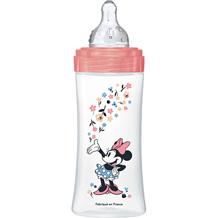 Dodie biberon initiation+ 330 ml Minnie fuchsia +6 mois