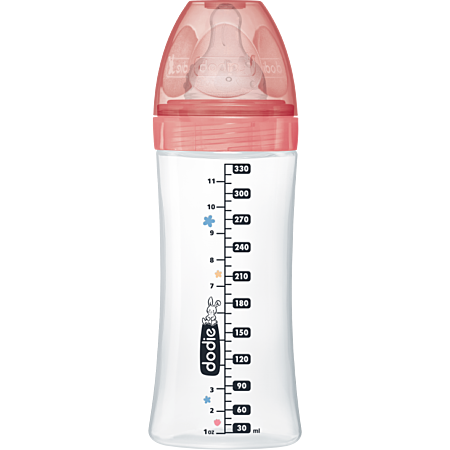 Dodie biberon initiation+ 330 ml Minnie fuchsia +6 mois