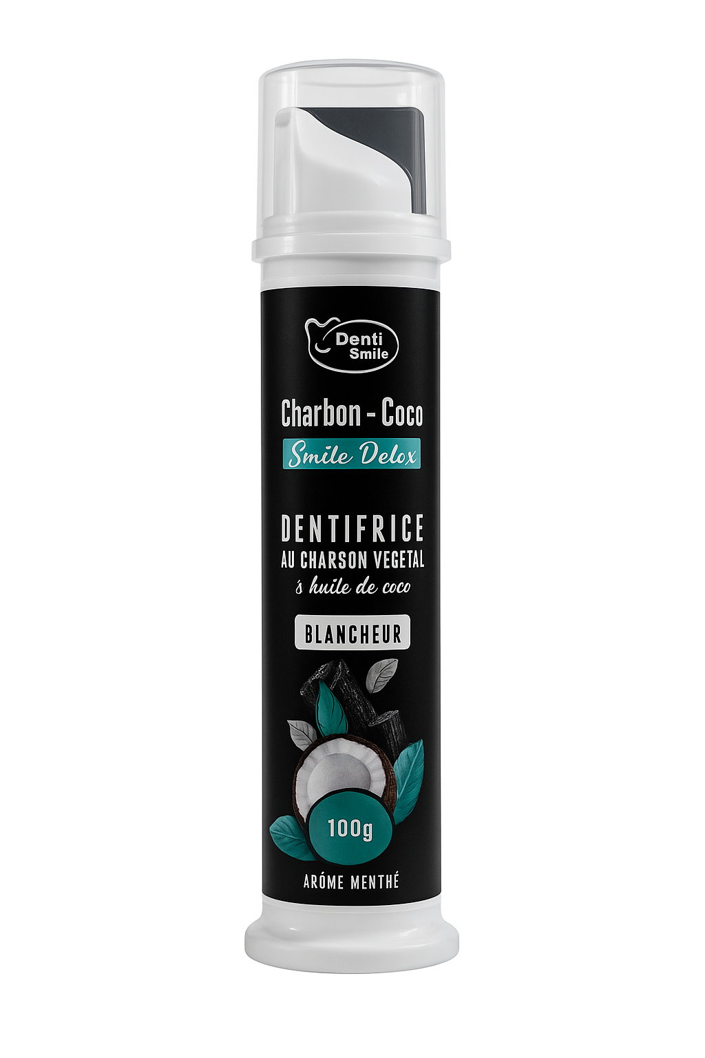 Denti-smile dentifrice au charbon coco 100gr