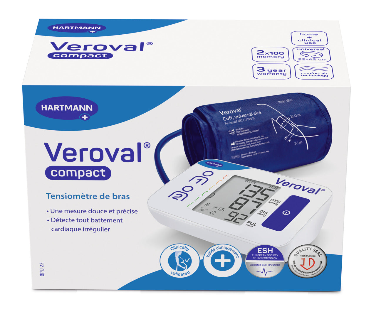 Hartmann veroval compact tensiometre de bras