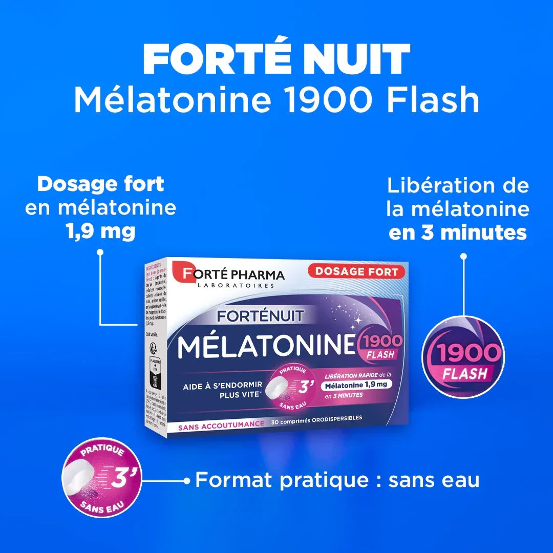 Forté Pharma Forté Nuit Mélatonine 1900 Flash 30 Comprimés