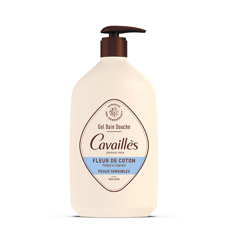 Rogé cavaillès gel surgras bain douche fleur de coton 1l