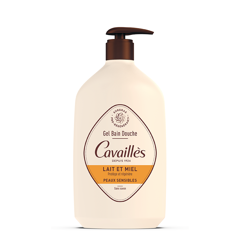 Rogé cavaillès gel surgras bain douche lait et miel 1l
