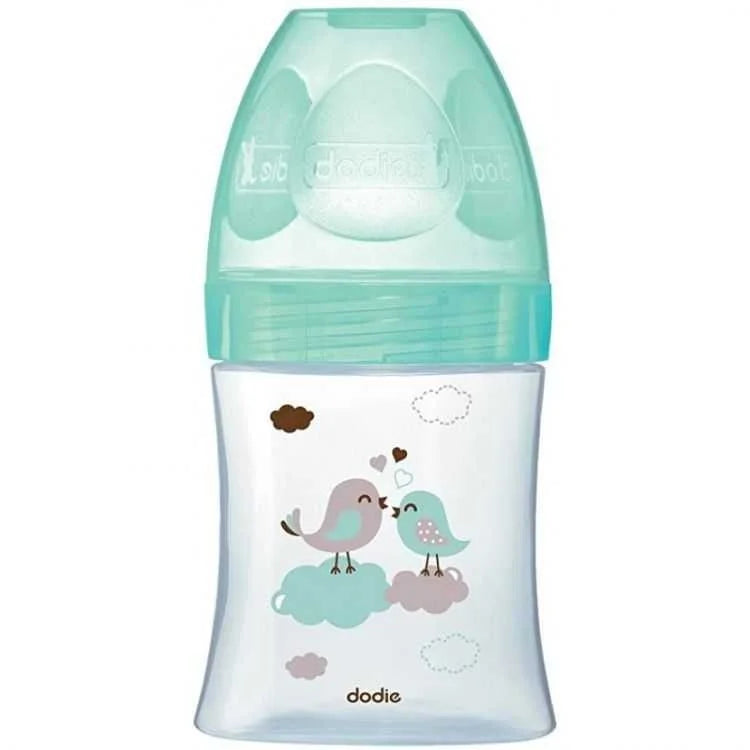 Dodie biberon initiation+ verre 150 ml vert oiseaux 0-6 mois