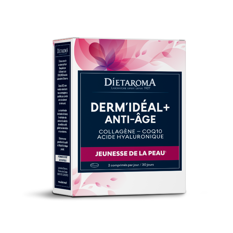 Dietaroma DermIdéal Collagène Coq10 Acide Hyaluronique Anti-âge 60 comprimés