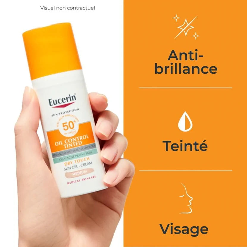 Eucerin sun crème visage teintée spf50+