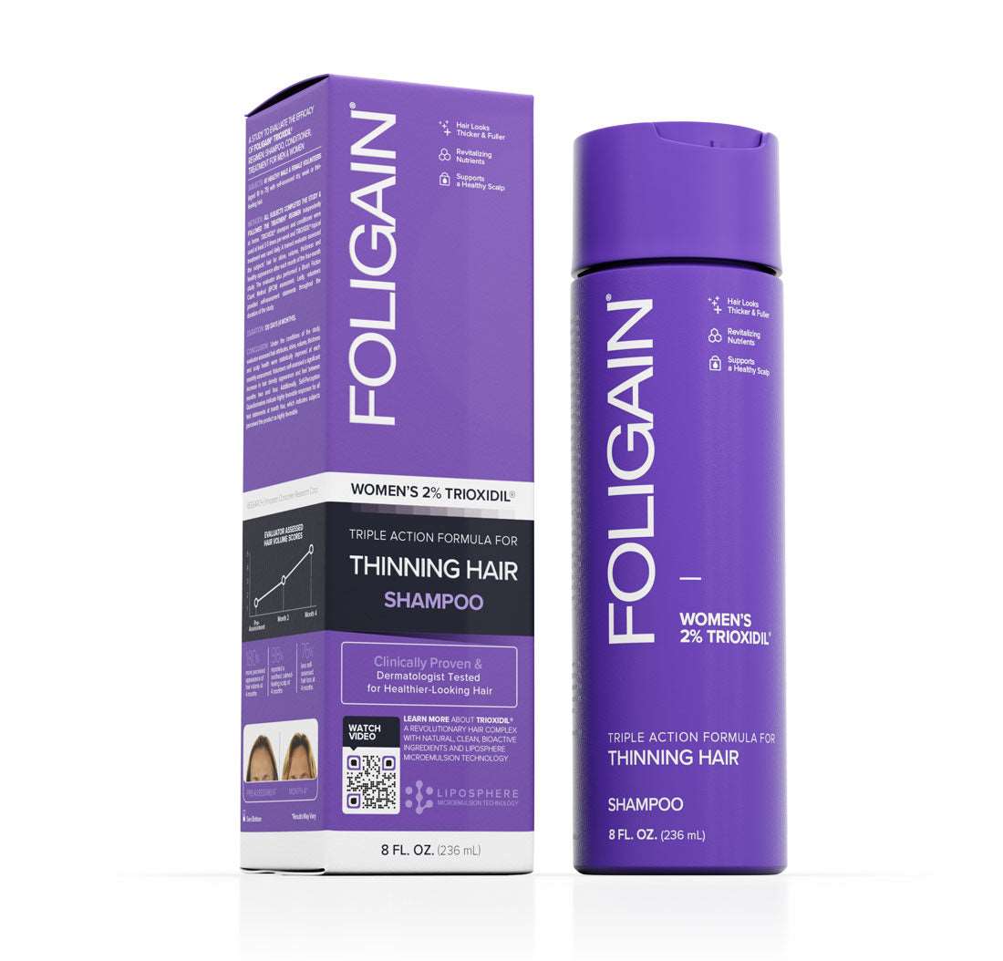 Foligain Shampoo Triple Action Cheveux Clairsemés Femmes 2% Trioxidil