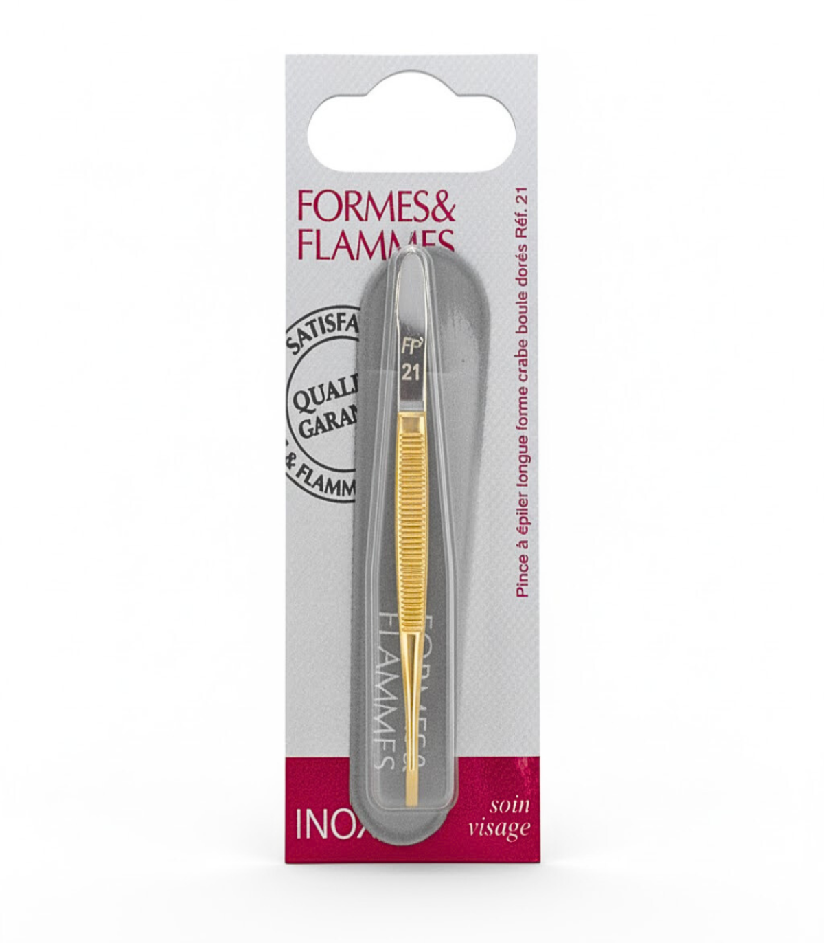 Formes&Flammes Pince à épiler mors carrés 8 cm