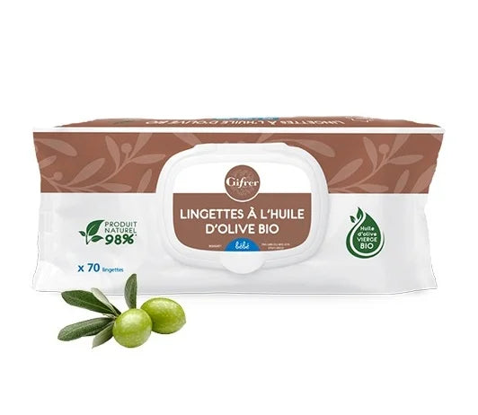 Gifrer lingettes bebe au liniment huile olive x70