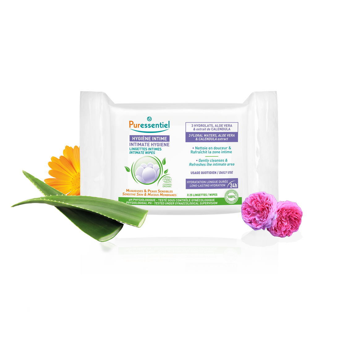 Puress lingettes intimes 25u