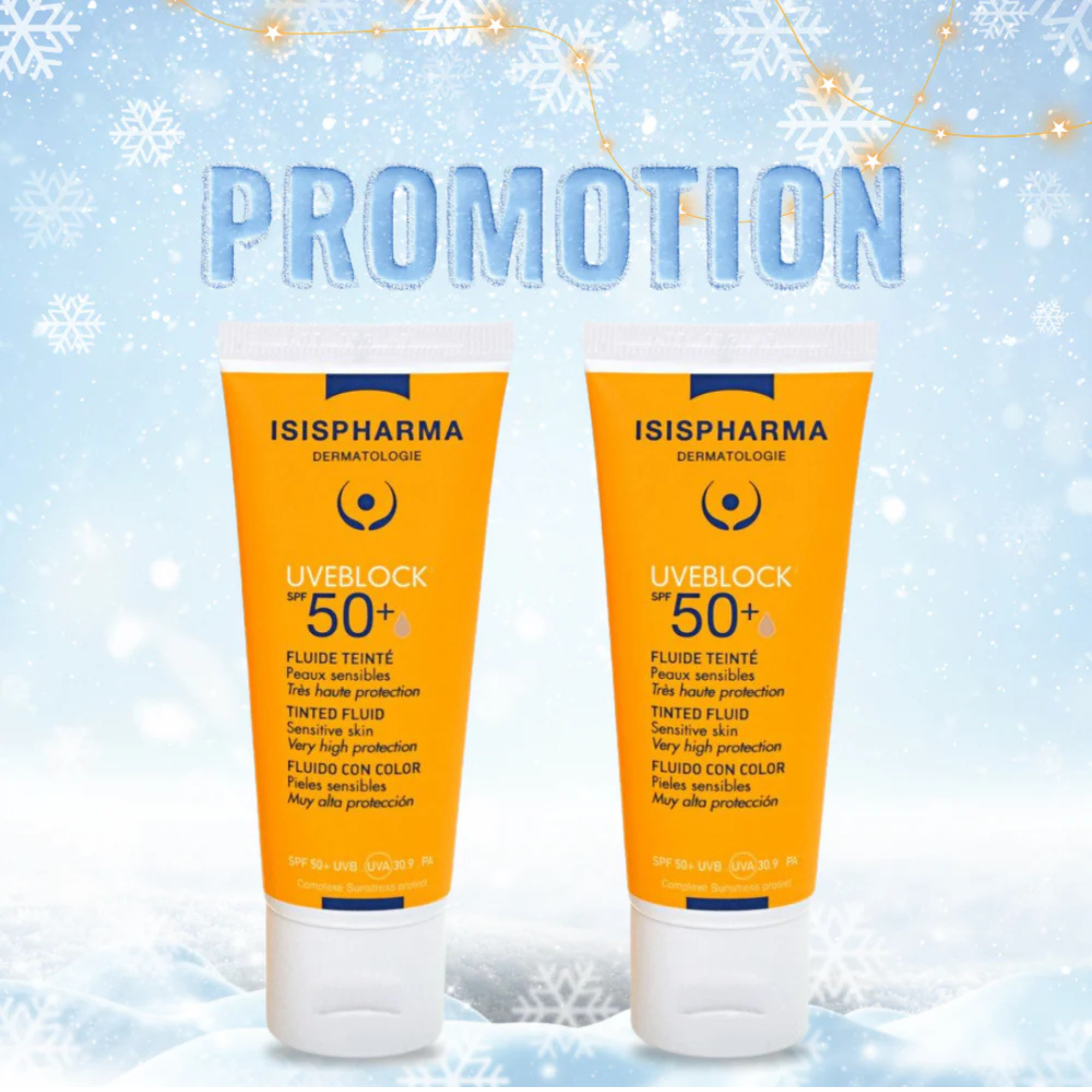 Isispharma Pack Promo Uveblock 50 Dry Touch Teinte Medium 1+1