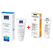 Isispharma Pack Unitone 4 White Creme + UVB 50 Mineral Teinte