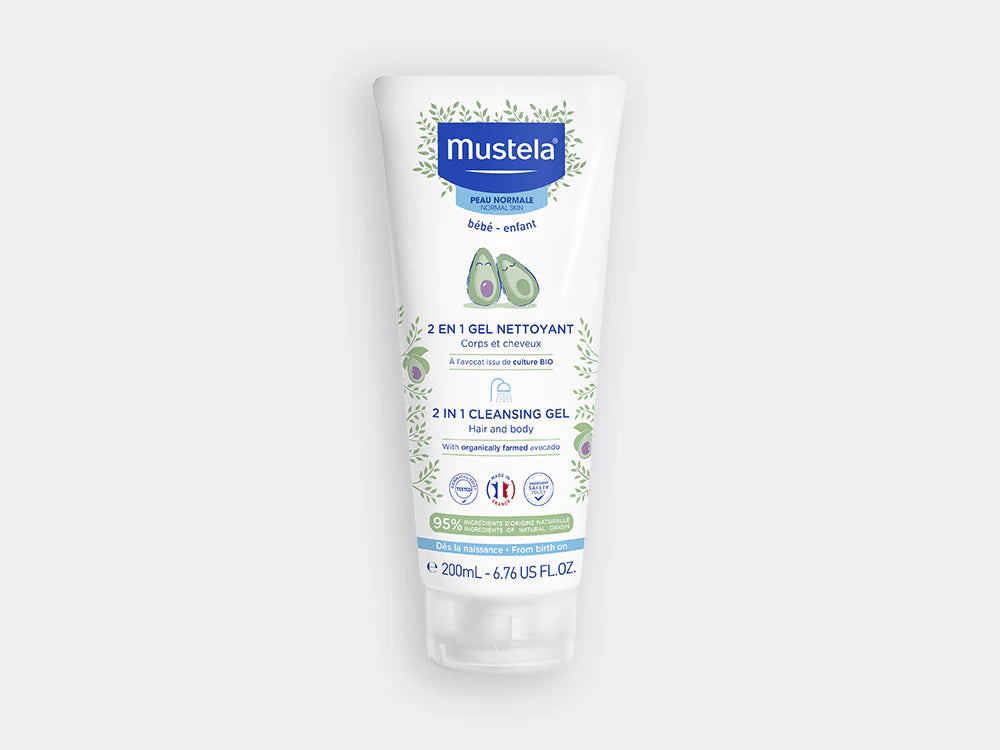 Mustela 2 en 1 gel nettoyant a l’avocat 200ml