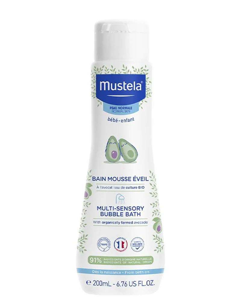 Mustela bain mousse eveil a l’avocat 200ml