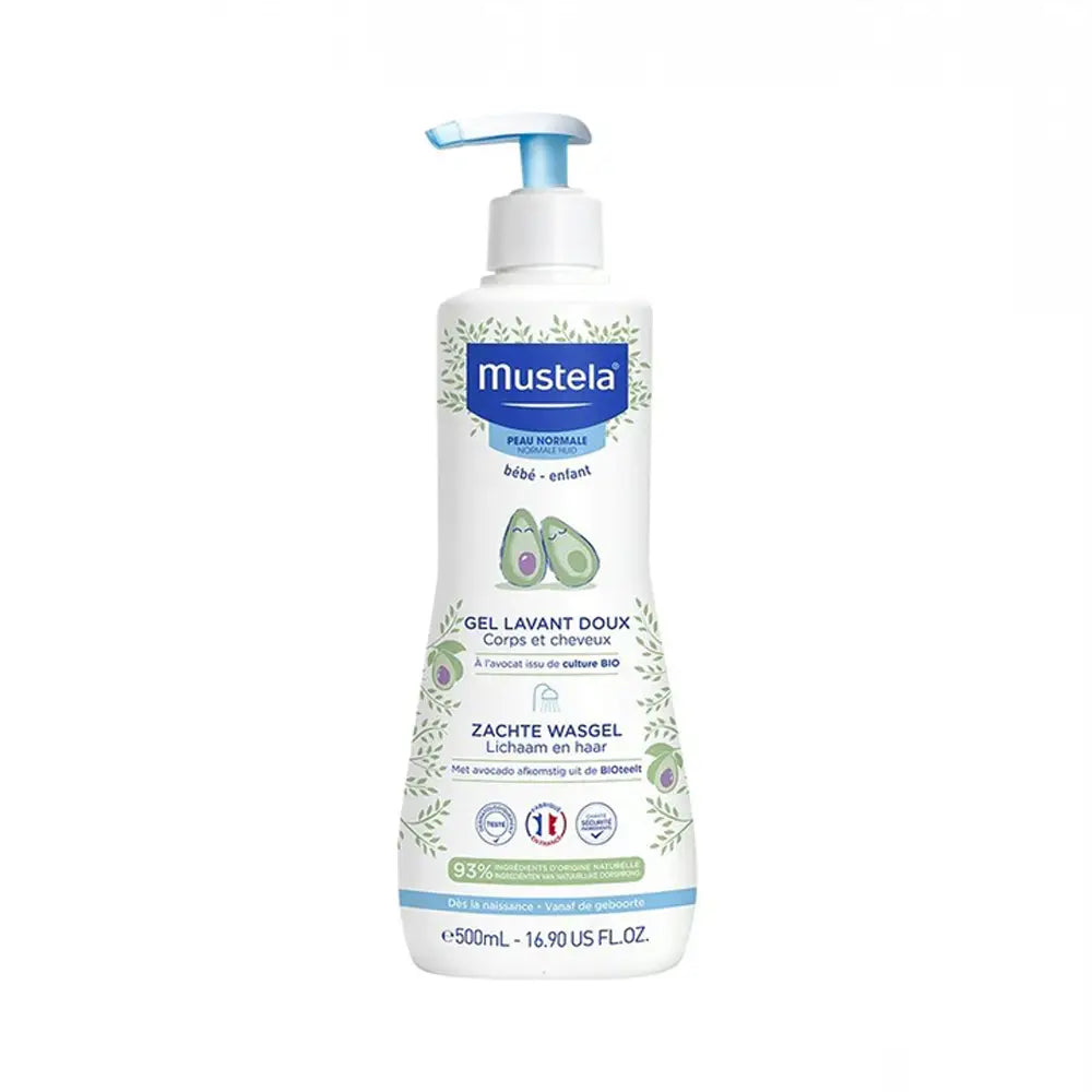 Mustela gel lavant doux a l’avocat corps et cheveux 500 ml