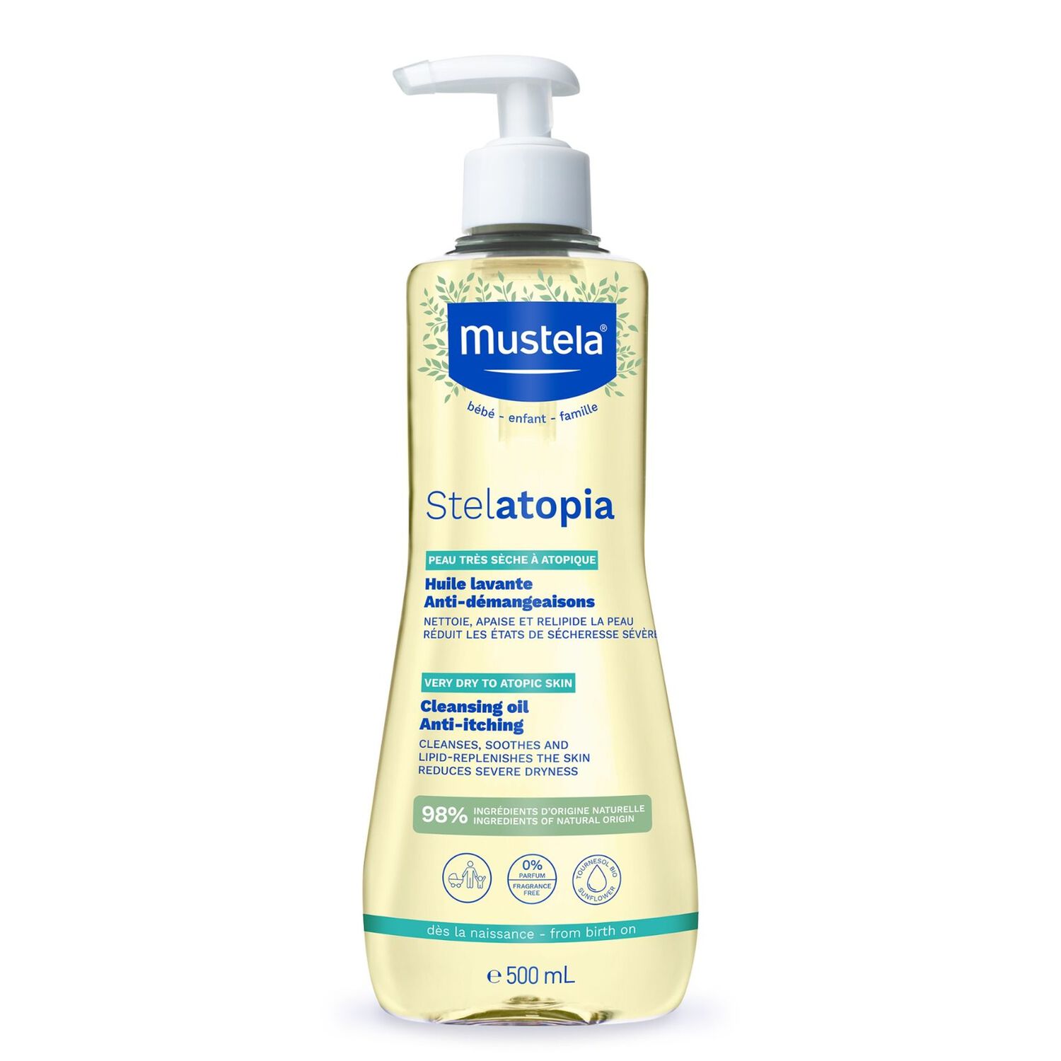Mustela stelatopia huile lavante 500ml