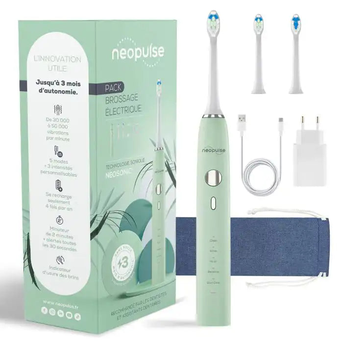 Neopulse brosse a dents electrique neosonic vert sauge