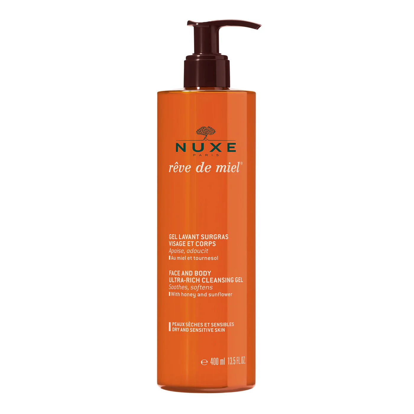 Nuxe reve de miel gel nettoyant surgras 400ml