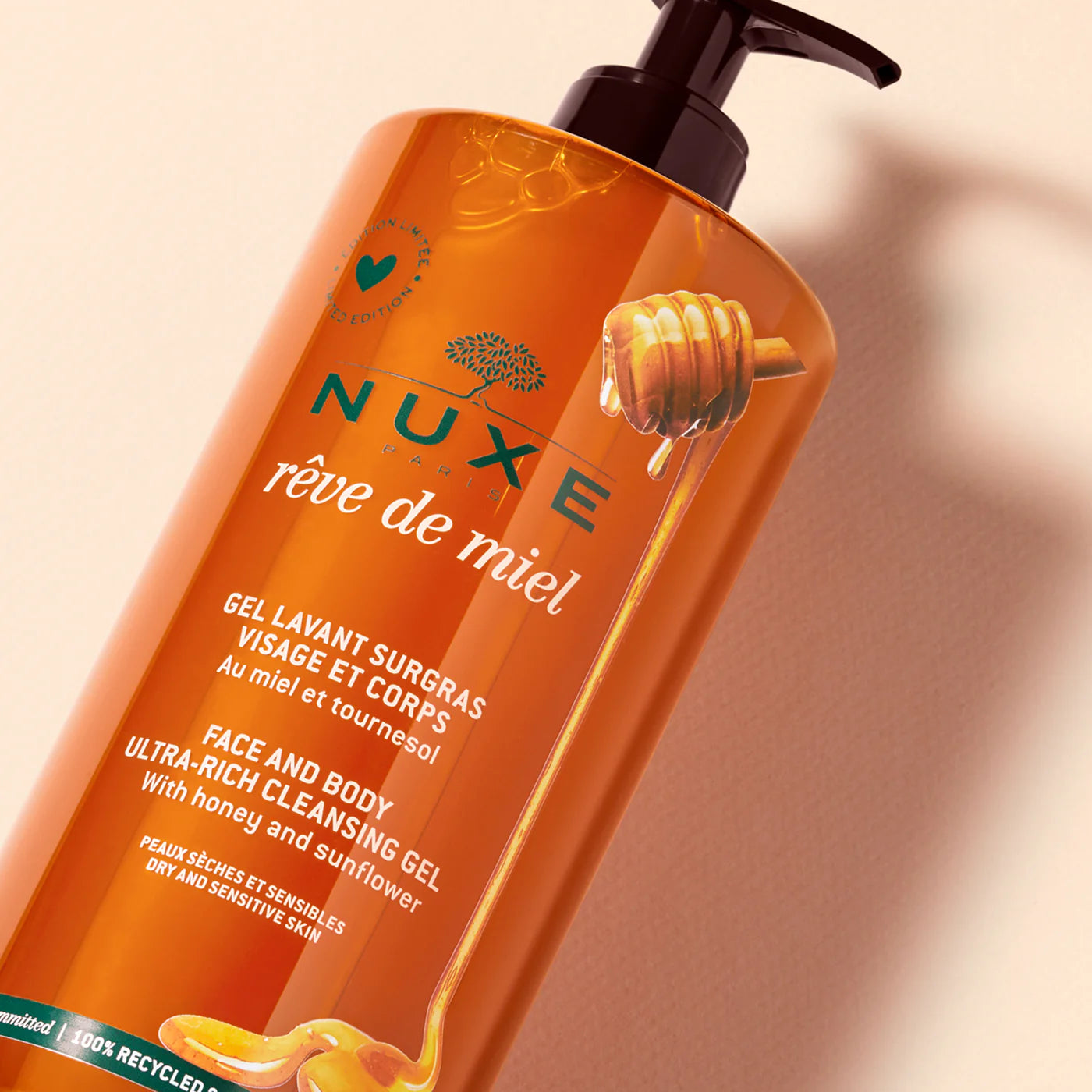 Nuxe reve de miel gel nettoyant surgras 750ml