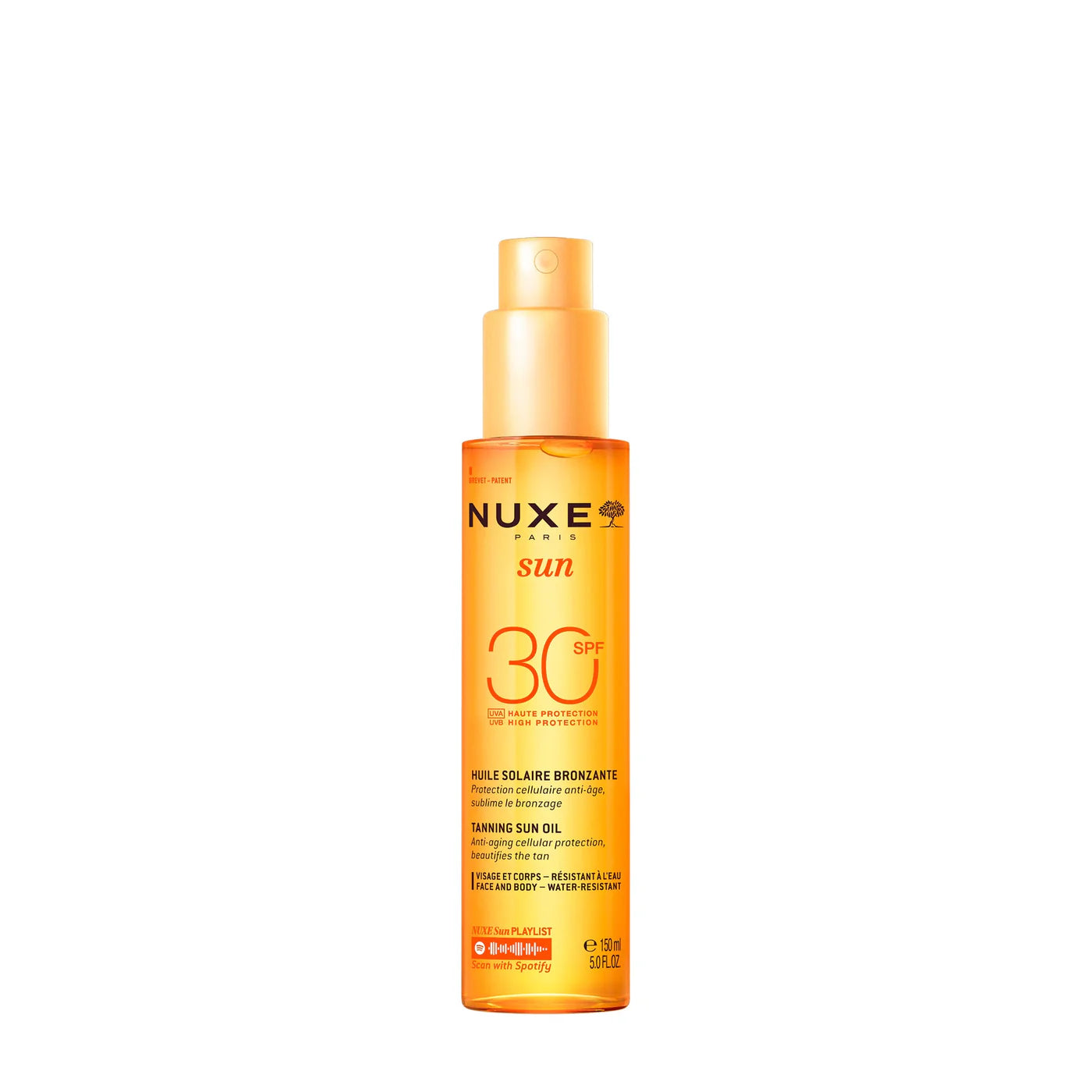 Nuxe sun huile bronzante haute protection spf 30 150ml