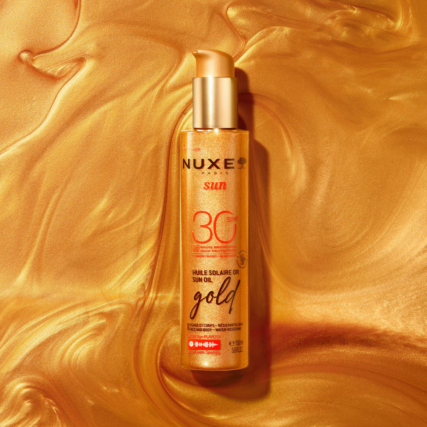 Nuxe sun huile solaire or visage et corps gold spf30 150ml