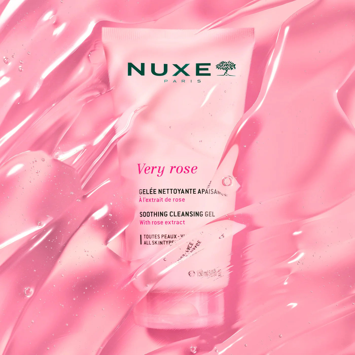 Nuxe very rose gelee nettoyante apaisante 150ml
