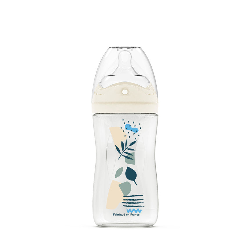 Dodie biberon multi perforé 270 ml bleu 0-6 mois débit 2