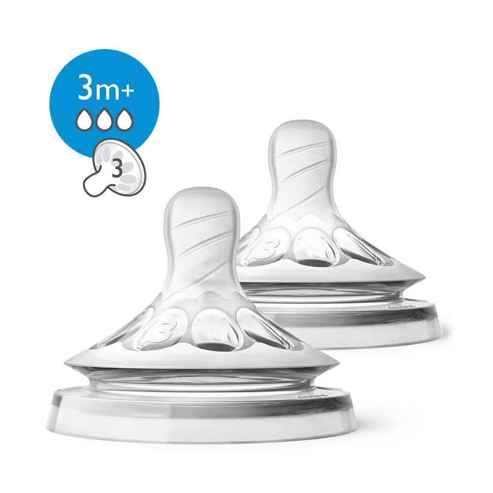 Philips avent avent 2 tetines- 3m+ / 3t