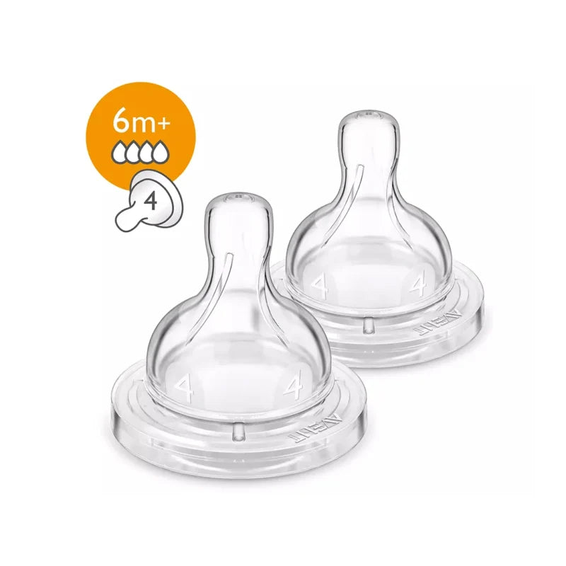 Philips avent avent 2 tetines-6m+ / 4t