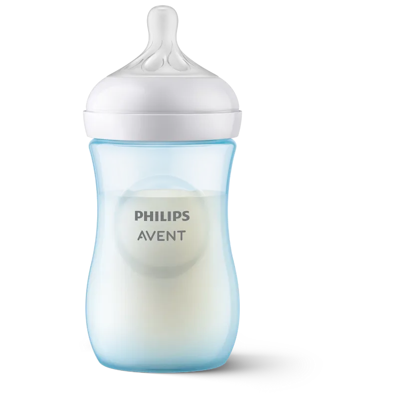 Philips avent biberon natural 3.0 avec tetine natural 1m+ 260 ml bleu