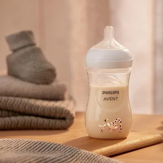 Philips avent biberon natural 3.0 teat 1m+ 260ml deco giraffe