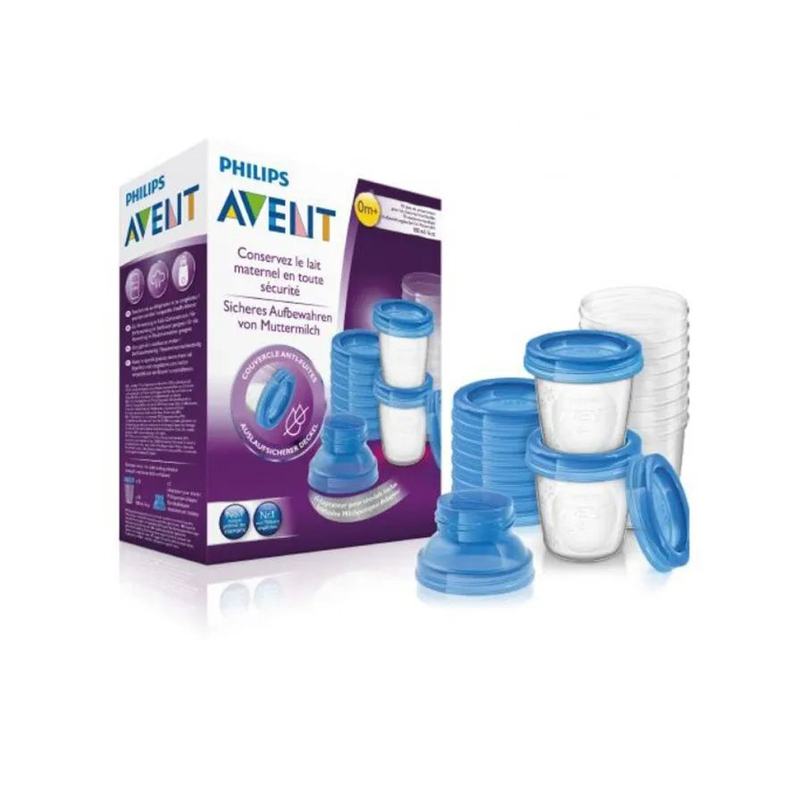 Philips avent set pots de conservation pour lait maternel 180 ml/6oz