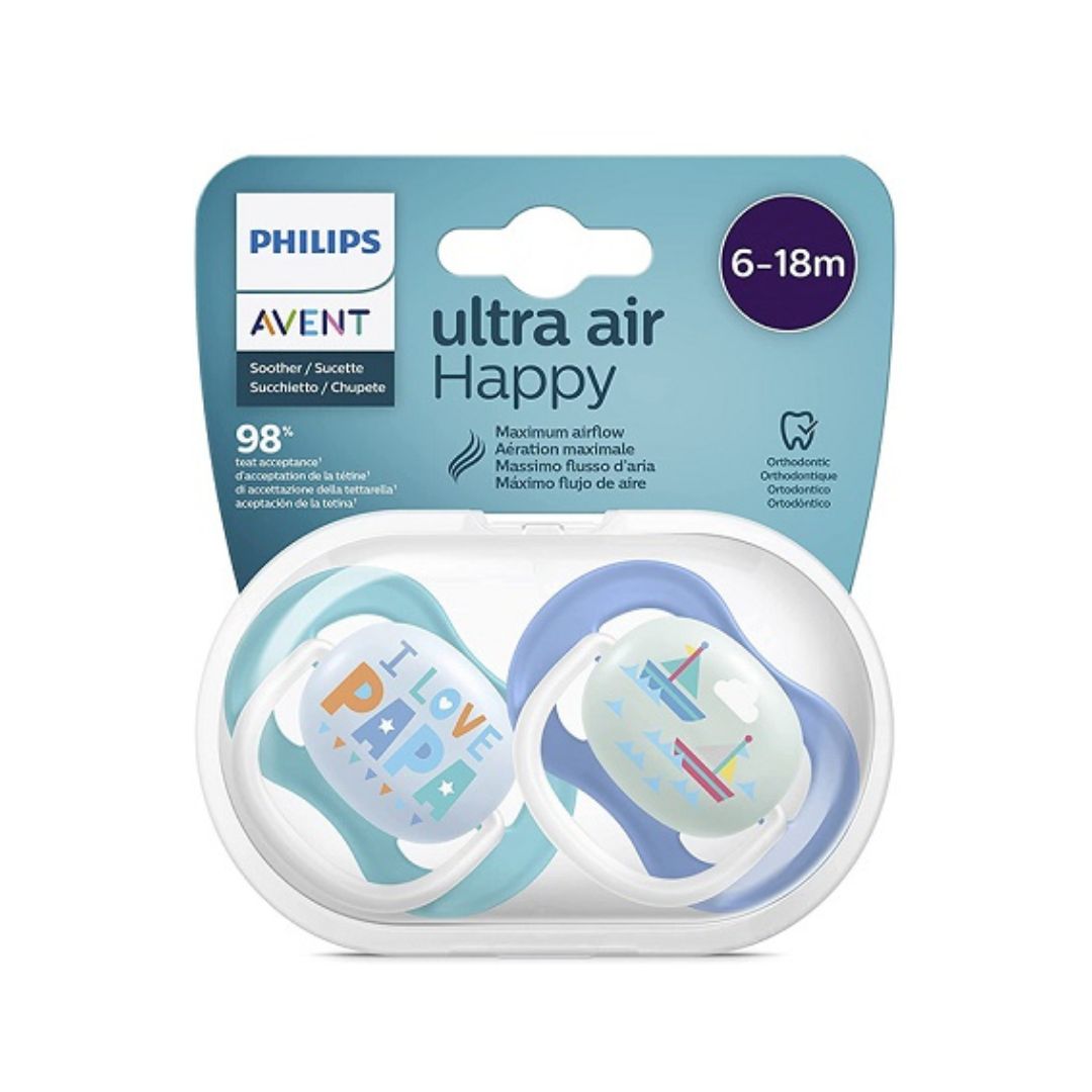 Philips avent sucette ortho 6-18m boy pap/boat