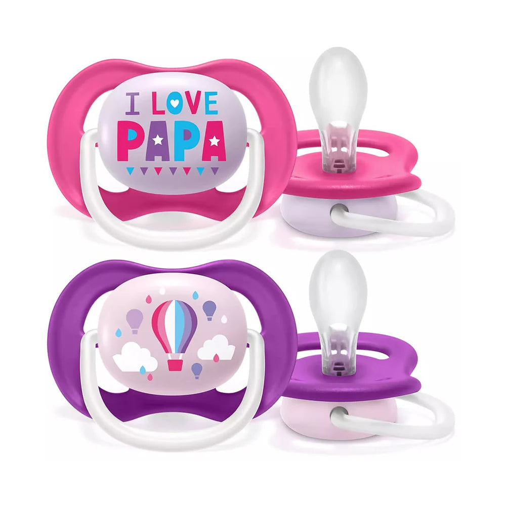 Philips avent sucette ortho 6-18m girl pap/ballo
