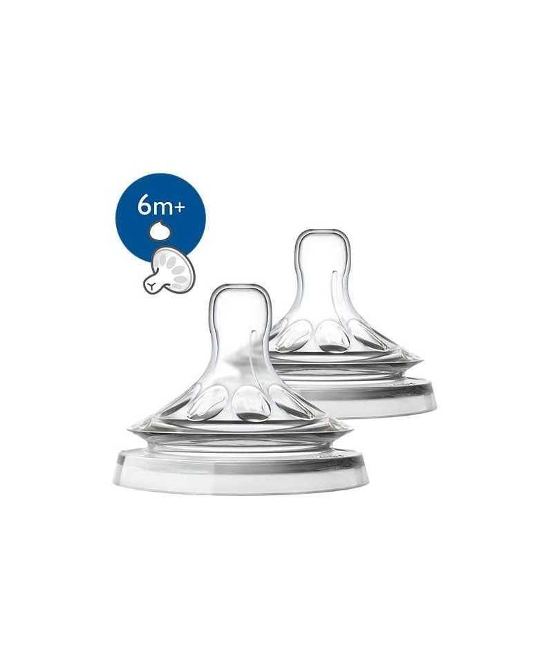 Philips avent tetine natural 6m+ 2 pieces scf046/27