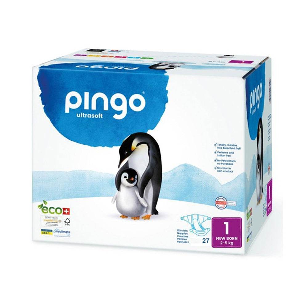 Pingo Couches New Born taille 1 (2-5 kg) sachet de 27 couches