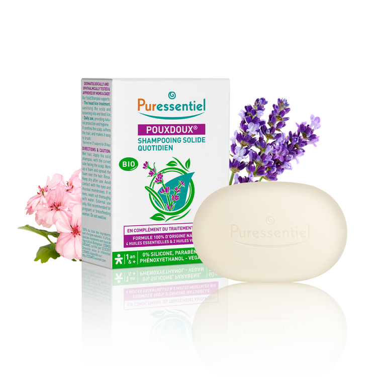 Puress anti poux shamp solide pouxdoux bio 60 g