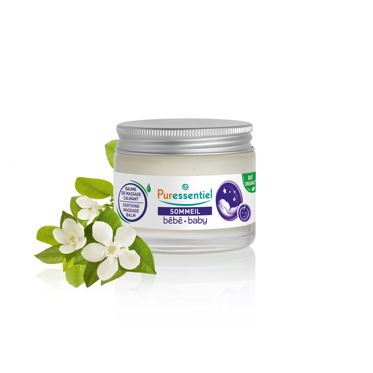 Puress sommeil detente baume de mass calmant bebe 3 he pot 30ml