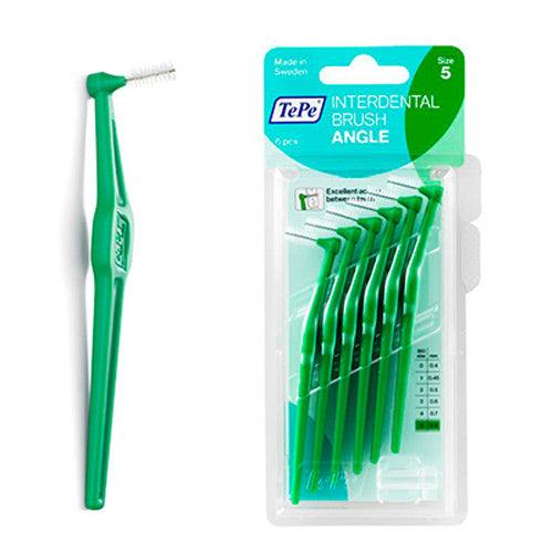 TePe Brossette Interdentaire Angle 0.8 mm Vert Taille 5 - 6 pcs