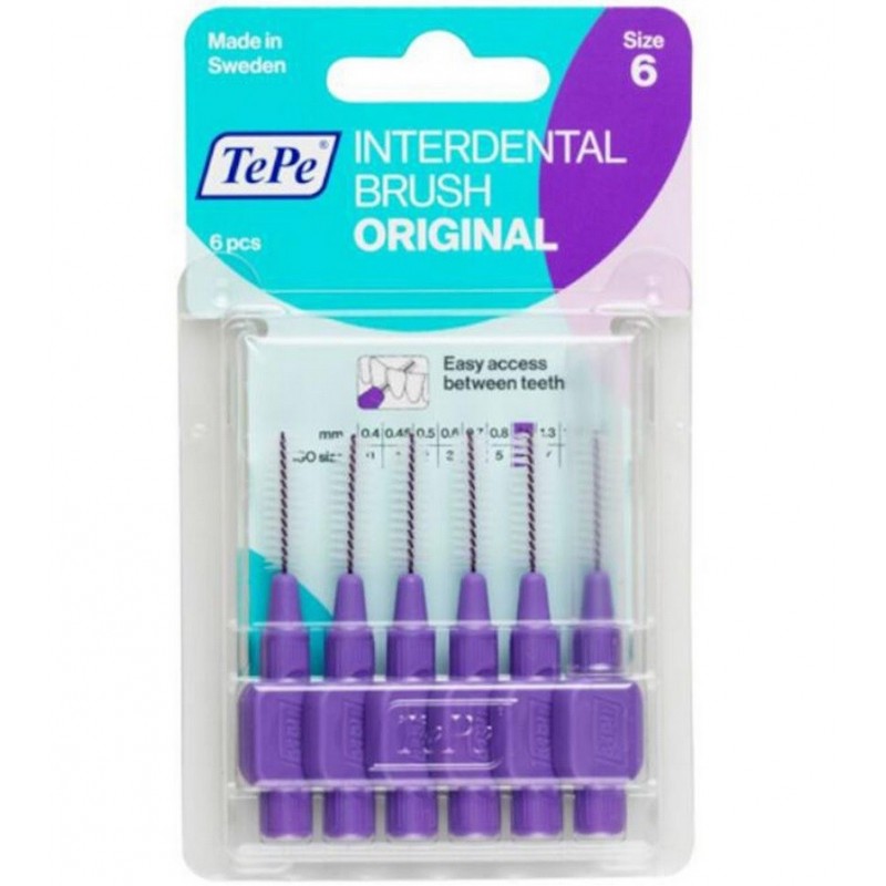 TePe Brossette Interdentaire Original 1.1 mm Violet Taille 6 - 6 pcs