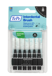 TePe Brossette Interdentaire Original 1.5 mm Noir Taille 8 - 6 pcs
