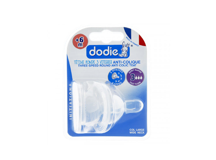 Dodie tétines initiation+ débit 3 +6 mois x2