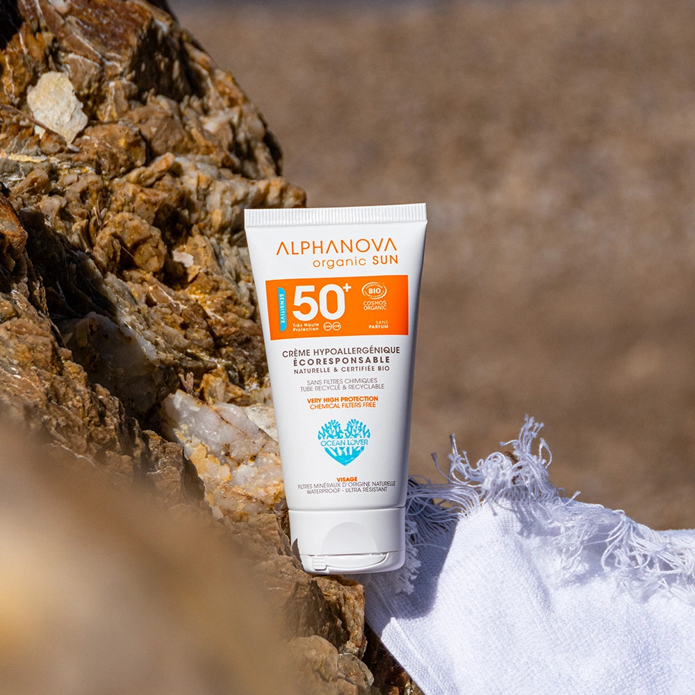Alphanova Crème Solaire Hypoallergénique Visage SPF 50+