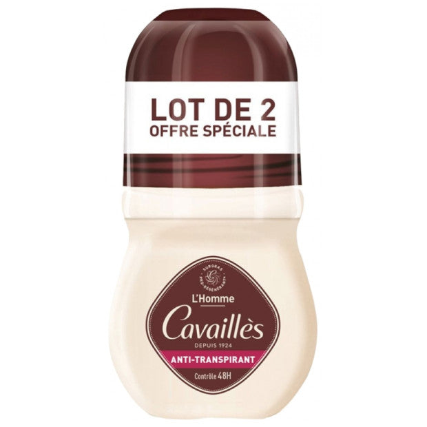 Rogé cavaillès pack anti trans absorb+ homme roll on 50 ml x2
